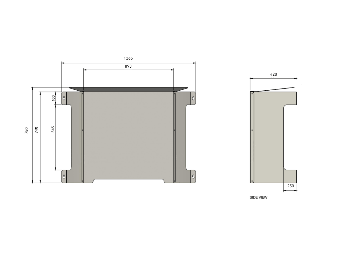 solar battery cover dimensions