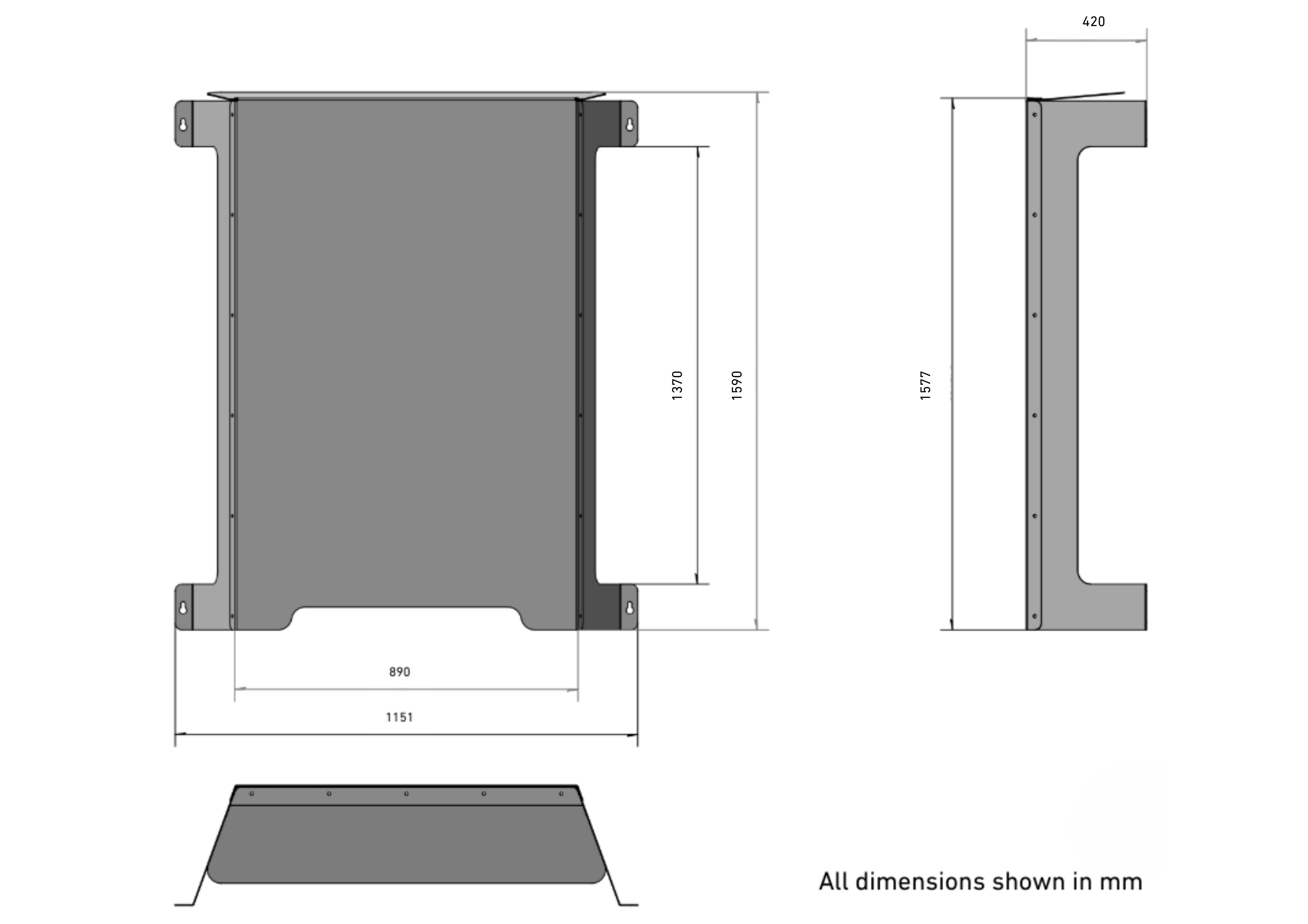 XL attery cover dimensions metric